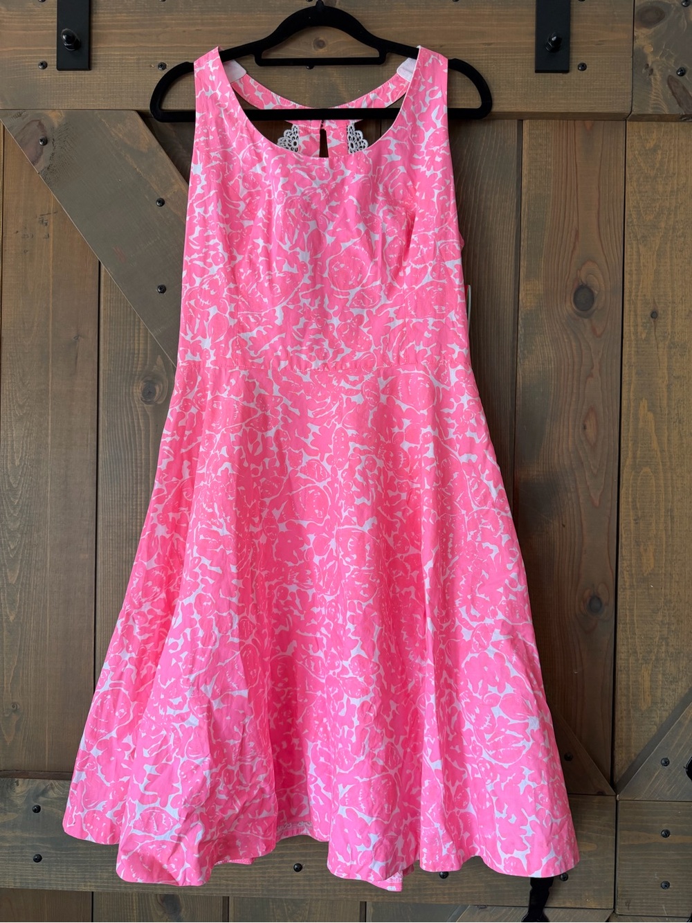 Lilly Pulitzer Fluorescent Pink and White Printed Dress